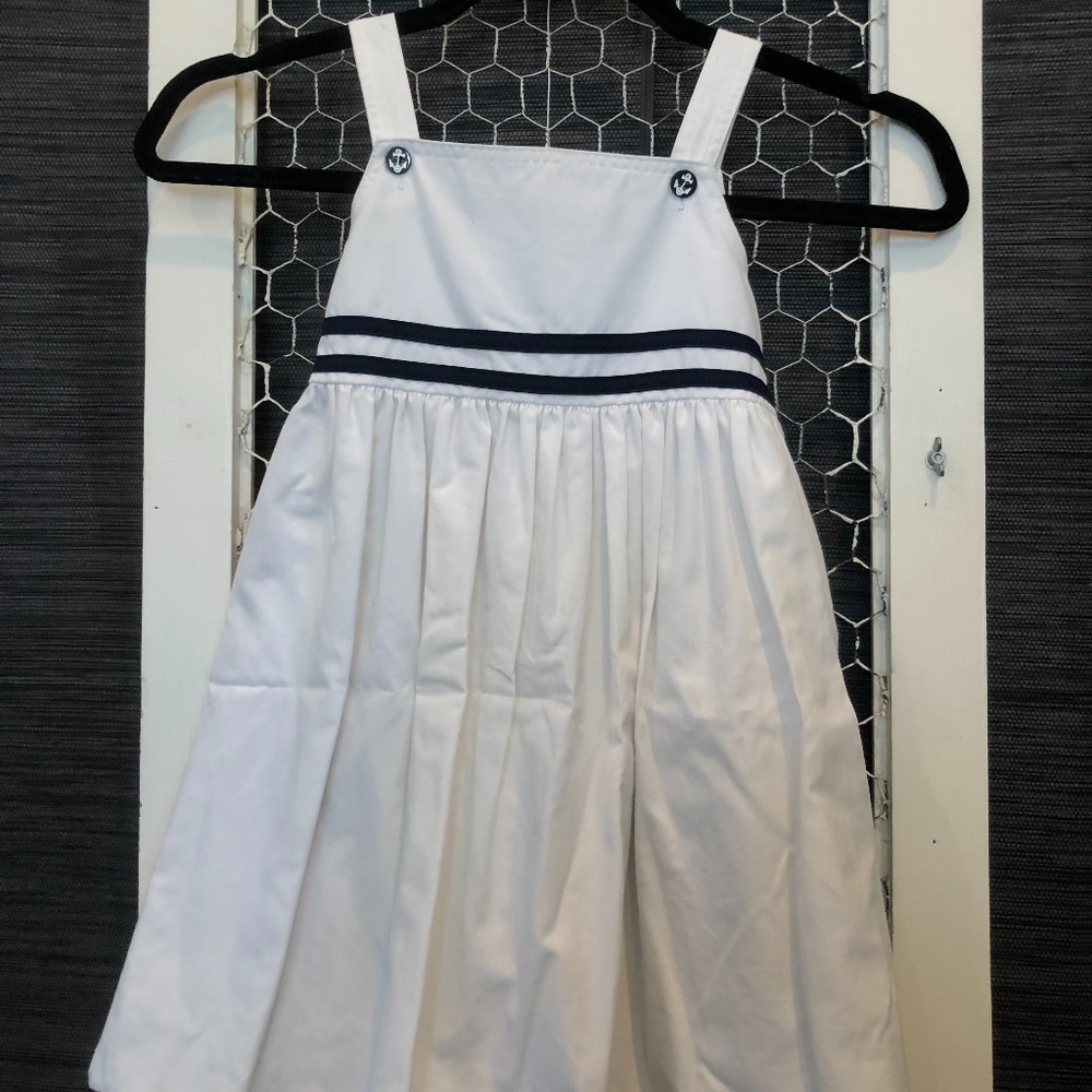 Children's white sailor dress